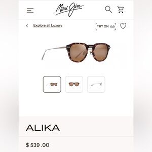 Maui Jim Polarized Luxury Sunglasses Alika